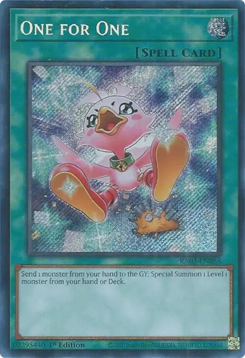One for One (Alternate Art) (Secret Rare) [RA03-EN056] Secret Rare | Gaming Infinity