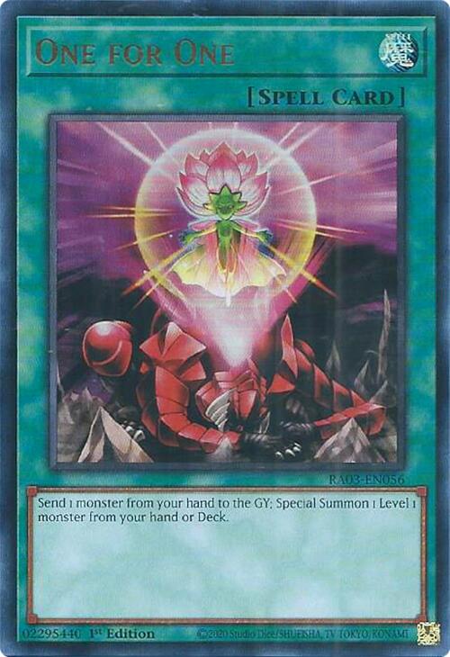 One for One (UR) [RA03-EN056] Ultra Rare | Gaming Infinity