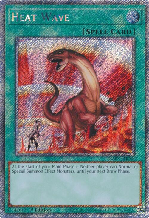 Heat Wave (Platinum Secret Rare) [RA03-EN058] Platinum Secret Rare | Gaming Infinity