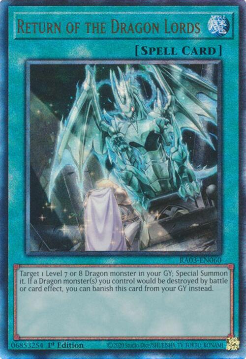 Return of the Dragon Lords (UTR) [RA03-EN060] Prismatic Ultimate Rare | Gaming Infinity