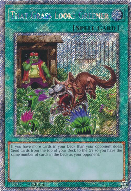 That Grass Looks Greener (Platinum Secret Rare) [RA03-EN063] Platinum Secret Rare | Gaming Infinity