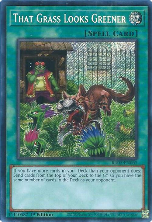 That Grass Looks Greener (Secret Rare) [RA03-EN063] Secret Rare | Gaming Infinity