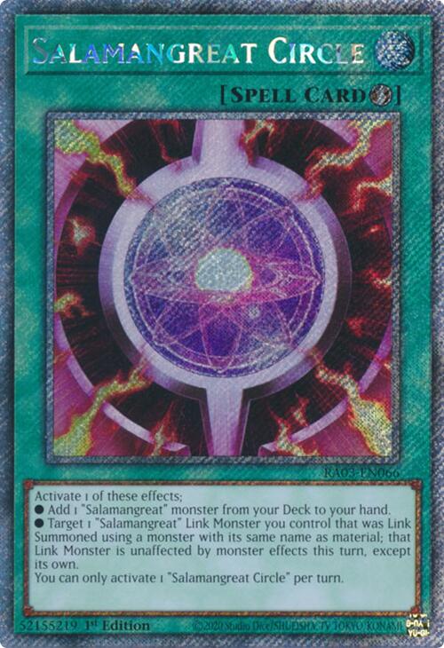 Salamangreat Circle (Platinum Secret Rare) [RA03-EN066] Platinum Secret Rare | Gaming Infinity