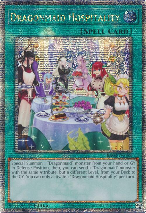 Dragonmaid Hospitality (Alternate Art) (Quarter Century Secret Rare) [RA03-EN068] Quarter Century Secret Rare | Gaming Infinity