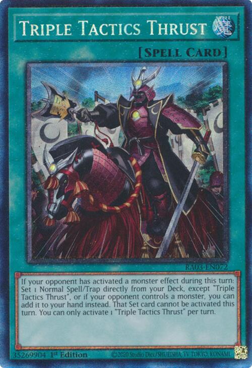 Triple Tactics Thrust (CR) [RA03-EN072] Prismatic Collector's Rare | Gaming Infinity