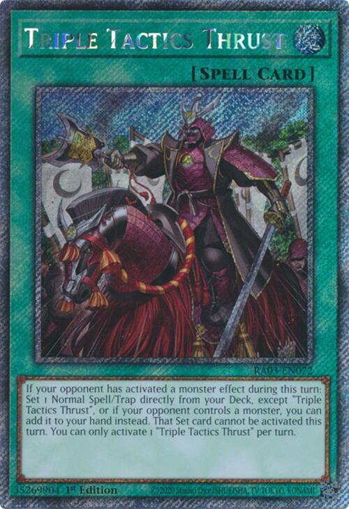 Triple Tactics Thrust (Platinum Secret Rare) [RA03-EN072] Platinum Secret Rare | Gaming Infinity