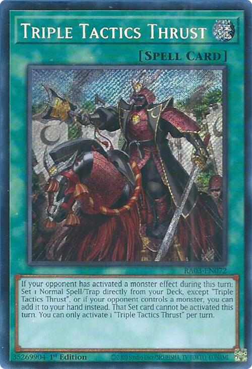 Triple Tactics Thrust (Secret Rare) [RA03-EN072] Secret Rare | Gaming Infinity