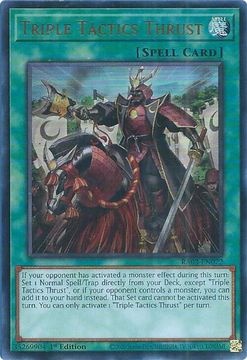 Triple Tactics Thrust (UR) [RA03-EN072] Ultra Rare | Gaming Infinity