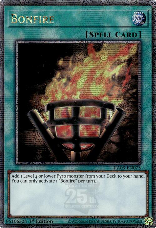 Bonfire (Quarter Century Secret Rare) [RA03-EN073] Quarter Century Secret Rare | Gaming Infinity