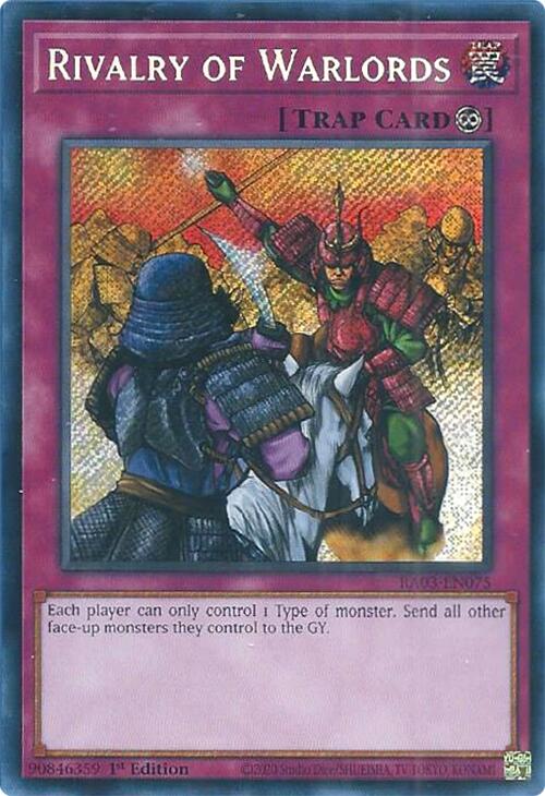 Rivalry of Warlords (Secret Rare) [RA03-EN075] Secret Rare | Gaming Infinity