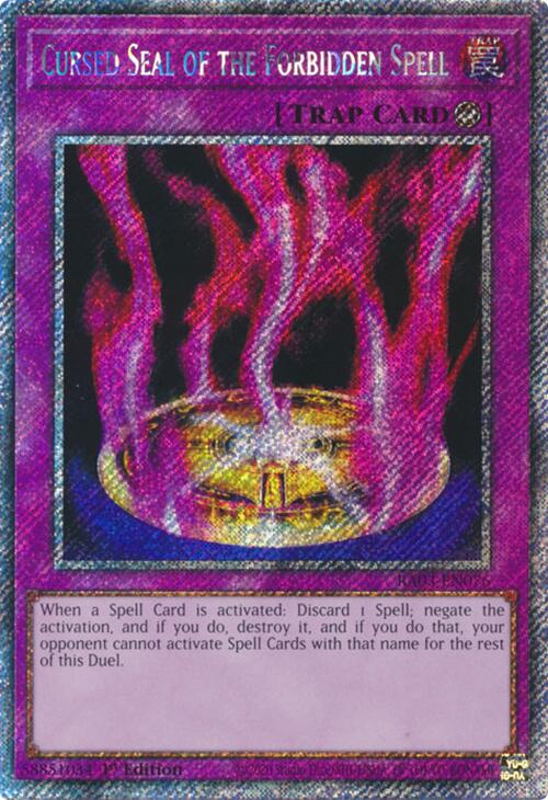 Cursed Seal of the Forbidden Spell (Platinum Secret Rare) [RA03-EN076] Platinum Secret Rare | Gaming Infinity