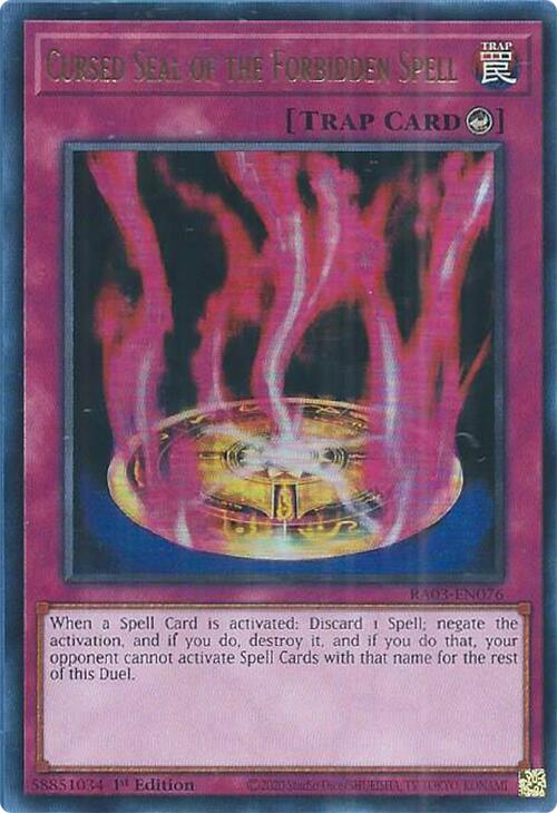 Cursed Seal of the Forbidden Spell (UR) [RA03-EN076] Ultra Rare | Gaming Infinity