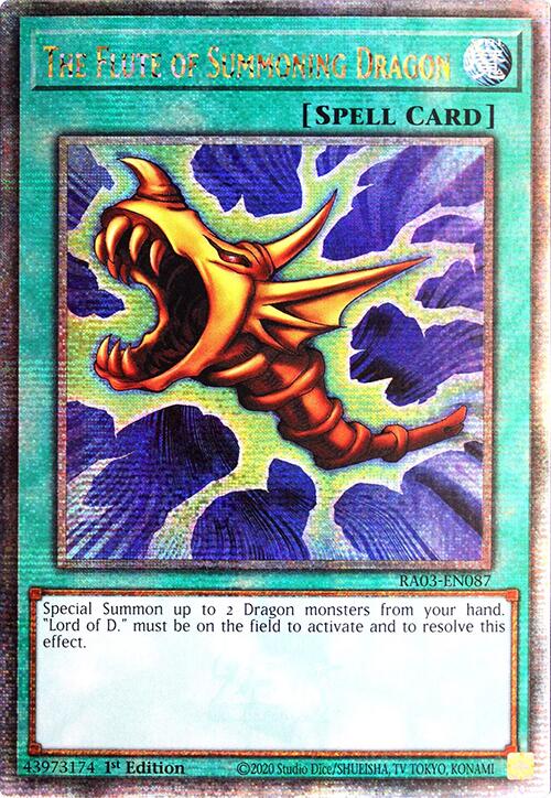 The Flute of Summoning Dragon (Quarter Century Secret Rare) [RA03-EN087] Quarter Century Secret Rare | Gaming Infinity