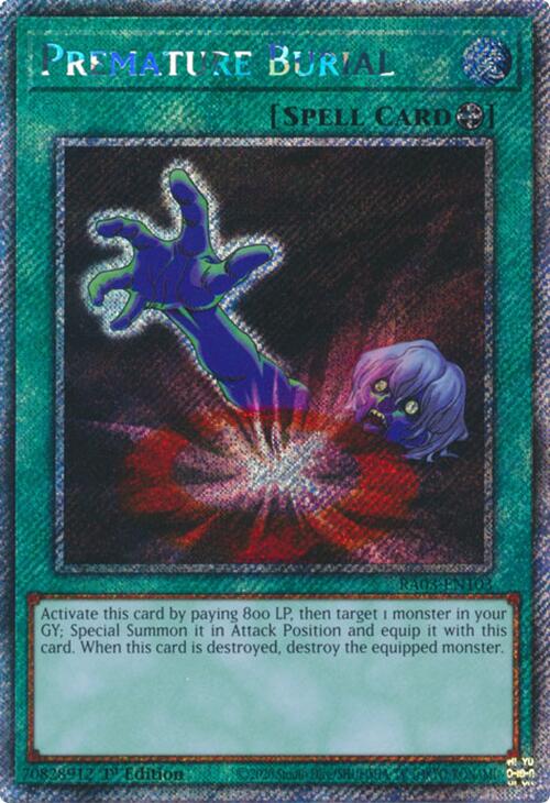 Premature Burial (Platinum Secret Rare) [RA03-EN103] Platinum Secret Rare | Gaming Infinity