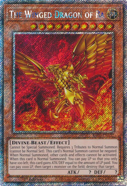 The Winged Dragon of Ra (Platinum Secret Rare) [RA03-EN137] Platinum Secret Rare | Gaming Infinity