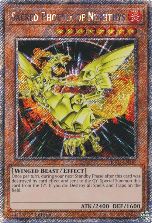 Sacred Phoenix of Nephthys (Platinum Secret Rare) [RA03-EN147] Platinum Secret Rare | Gaming Infinity