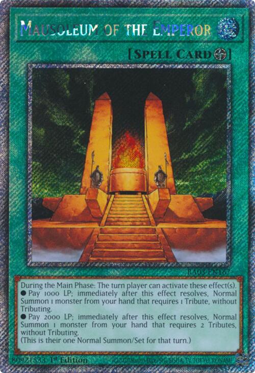 Mausoleum of the Emperor (Platinum Secret Rare) [RA03-EN167] Platinum Secret Rare | Gaming Infinity