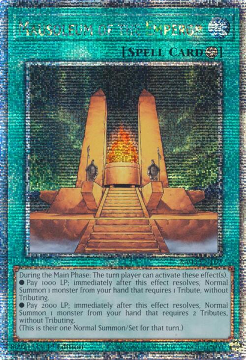 Mausoleum of the Emperor (Quarter Century Secret Rare) [RA03-EN167] Quarter Century Secret Rare | Gaming Infinity