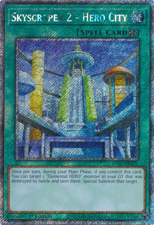 Skyscraper 2 - Hero City (Platinum Secret Rare) [RA03-EN175] Platinum Secret Rare | Gaming Infinity