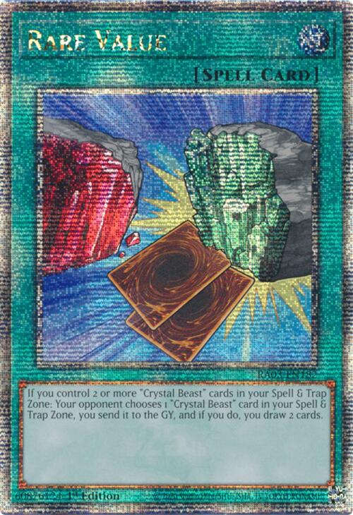 Rare Value (Quarter Century Secret Rare) [RA03-EN182] Quarter Century Secret Rare | Gaming Infinity