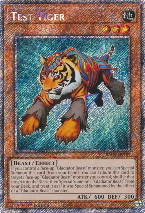 Test Tiger (Platinum Secret Rare) [RA03-EN189] Platinum Secret Rare | Gaming Infinity