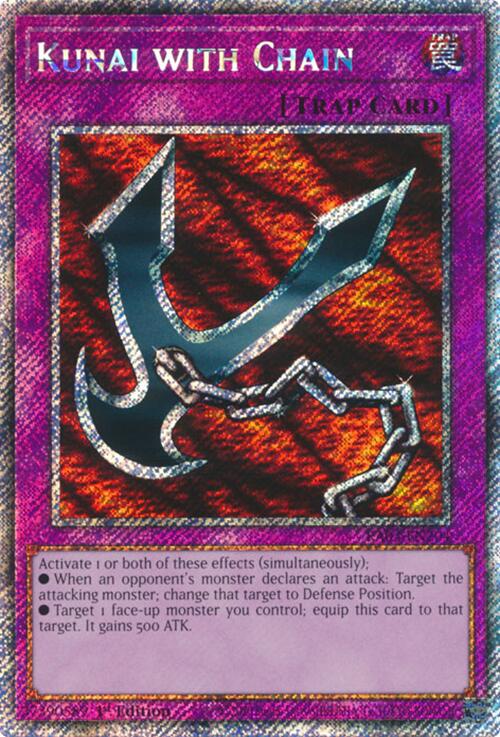 Kunai with Chain (Platinum Secret Rare) [RA03-EN204] Platinum Secret Rare | Gaming Infinity