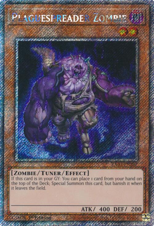 Plaguespreader Zombie (Platinum Secret Rare) [RA03-EN207] Platinum Secret Rare | Gaming Infinity