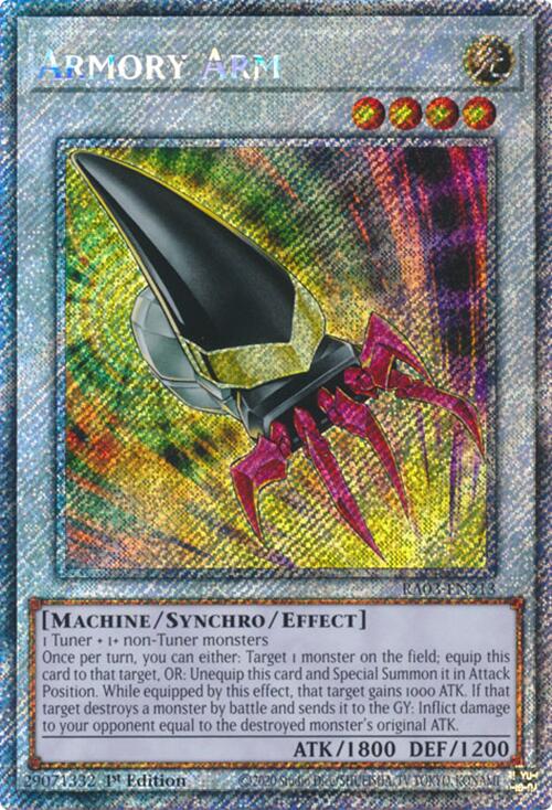 Armory Arm (Platinum Secret Rare) [RA03-EN213] Platinum Secret Rare | Gaming Infinity