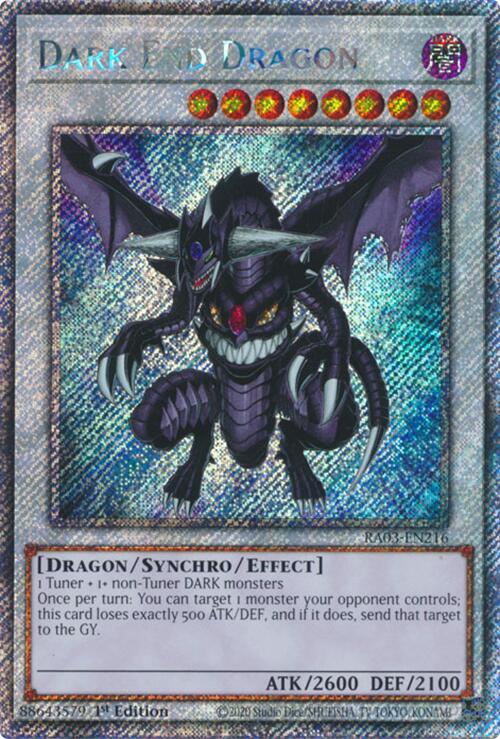 Dark End Dragon (Platinum Secret Rare) [RA03-EN216] Platinum Secret Rare | Gaming Infinity