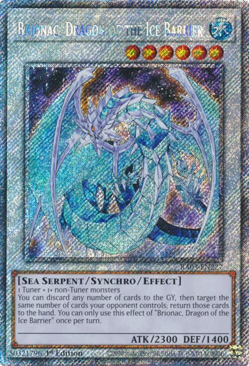 Brionac, Dragon of the Ice Barrier (Platinum Secret Rare) [RA03-EN227] Platinum Secret Rare | Gaming Infinity