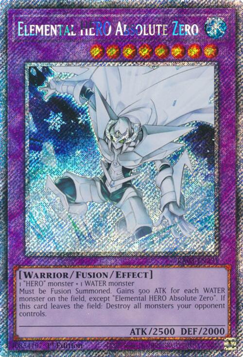 Elemental HERO Absolute Zero (Platinum Secret Rare) [RA03-EN231] Platinum Secret Rare | Gaming Infinity