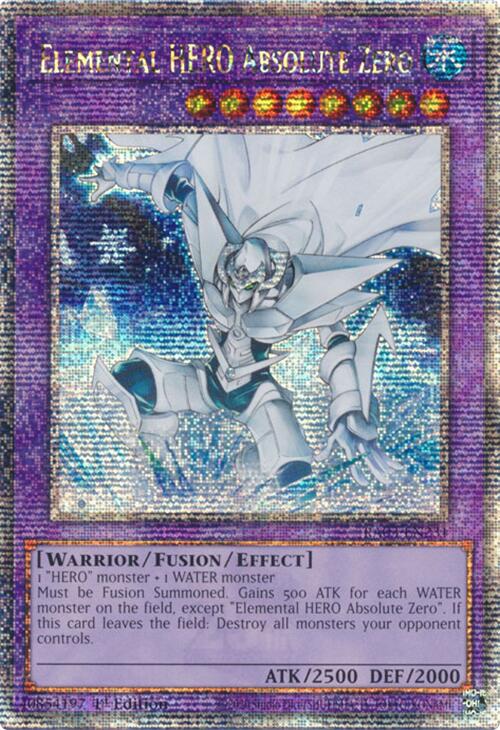 Elemental HERO Absolute Zero (Quarter Century Secret Rare) [RA03-EN231] Quarter Century Secret Rare | Gaming Infinity