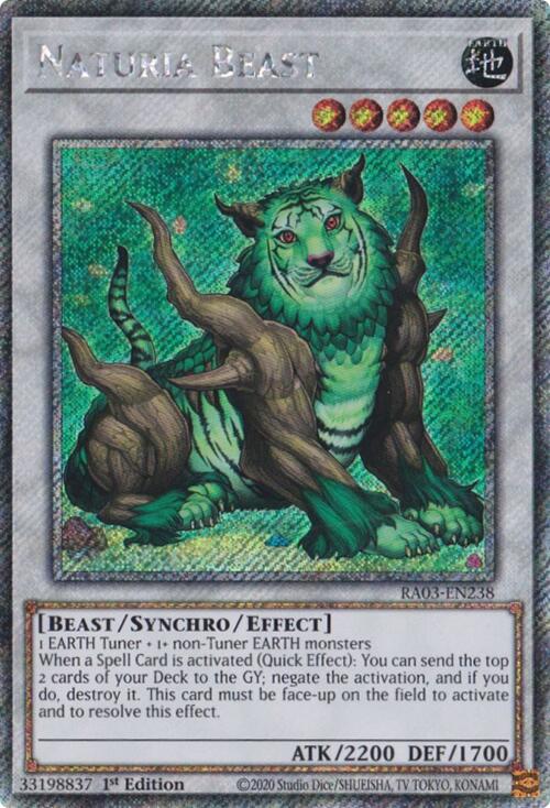 Naturia Beast (Platinum Secret Rare) [RA03-EN238] Platinum Secret Rare | Gaming Infinity