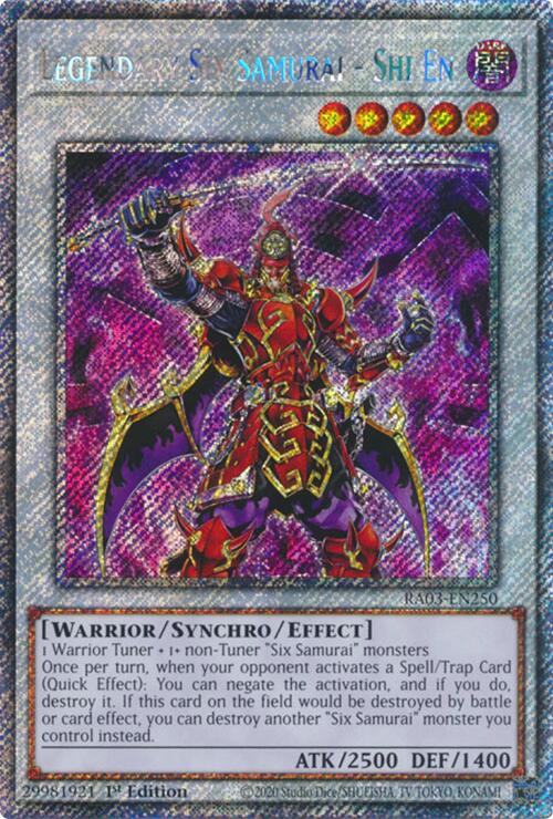 Legendary Six Samurai - Shi En (Platinum Secret Rare) [RA03-EN250] Platinum Secret Rare | Gaming Infinity