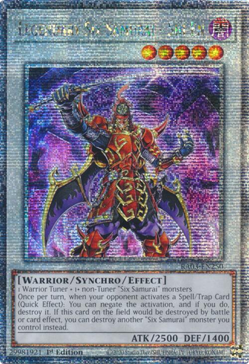 Legendary Six Samurai - Shi En (Quarter Century Secret Rare) [RA03-EN250] Quarter Century Secret Rare | Gaming Infinity