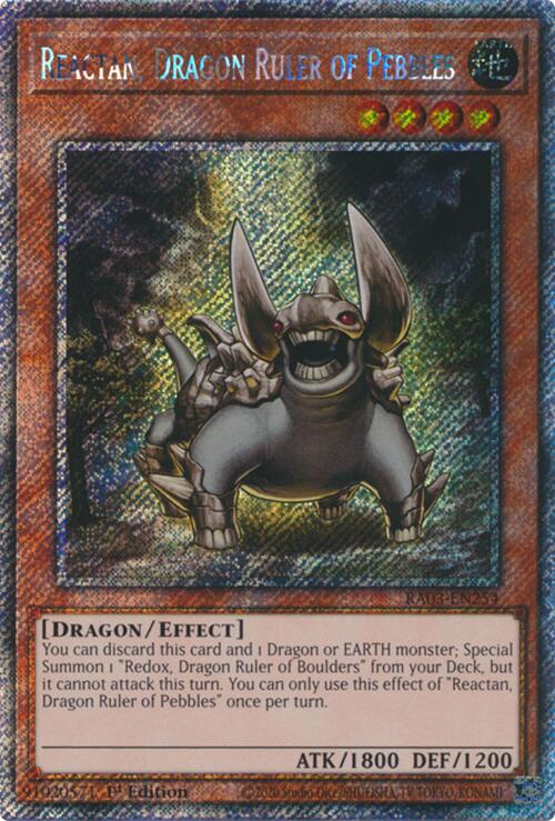 Reactan, Dragon Ruler of Pebbles (Platinum Secret Rare) [RA03-EN254] Platinum Secret Rare | Gaming Infinity