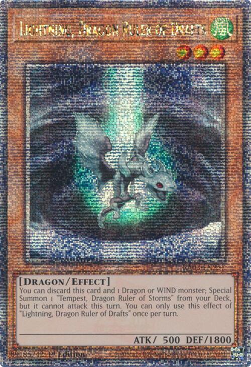 Lightning, Dragon Ruler of Drafts (Quarter Century Secret Rare) [RA03-EN257] Quarter Century Secret Rare | Gaming Infinity