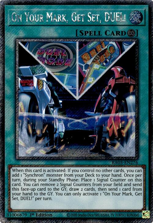 On Your Mark, Get Set, DUEL! (Platinum Secret Rare) [RA03-EN276] Platinum Secret Rare | Gaming Infinity