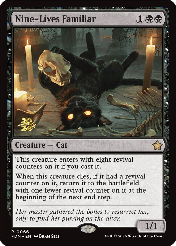 Nine-Lives Familiar [Foundations Prerelease Promos] | Gaming Infinity