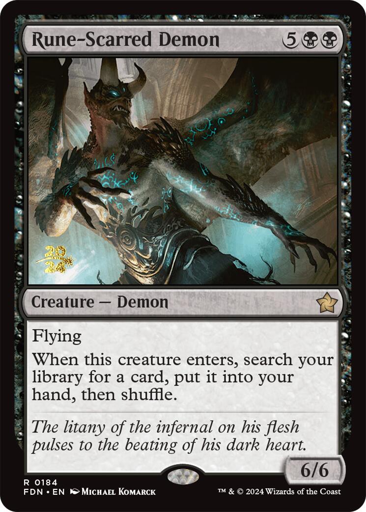 Rune-Scarred Demon [Foundations Prerelease Promos] | Gaming Infinity