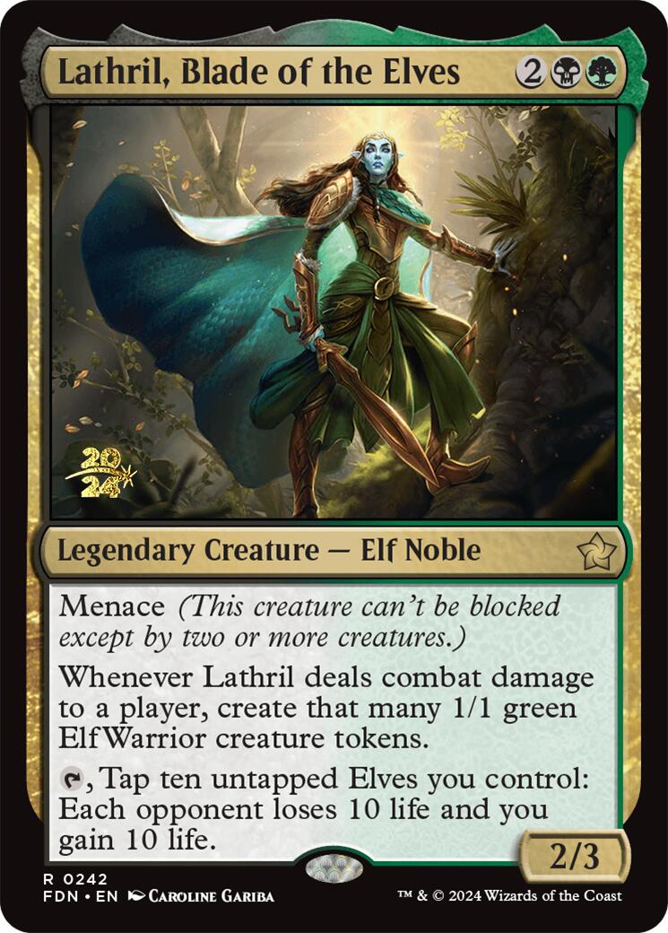 Lathril, Blade of the Elves [Foundations Prerelease Promos] | Gaming Infinity