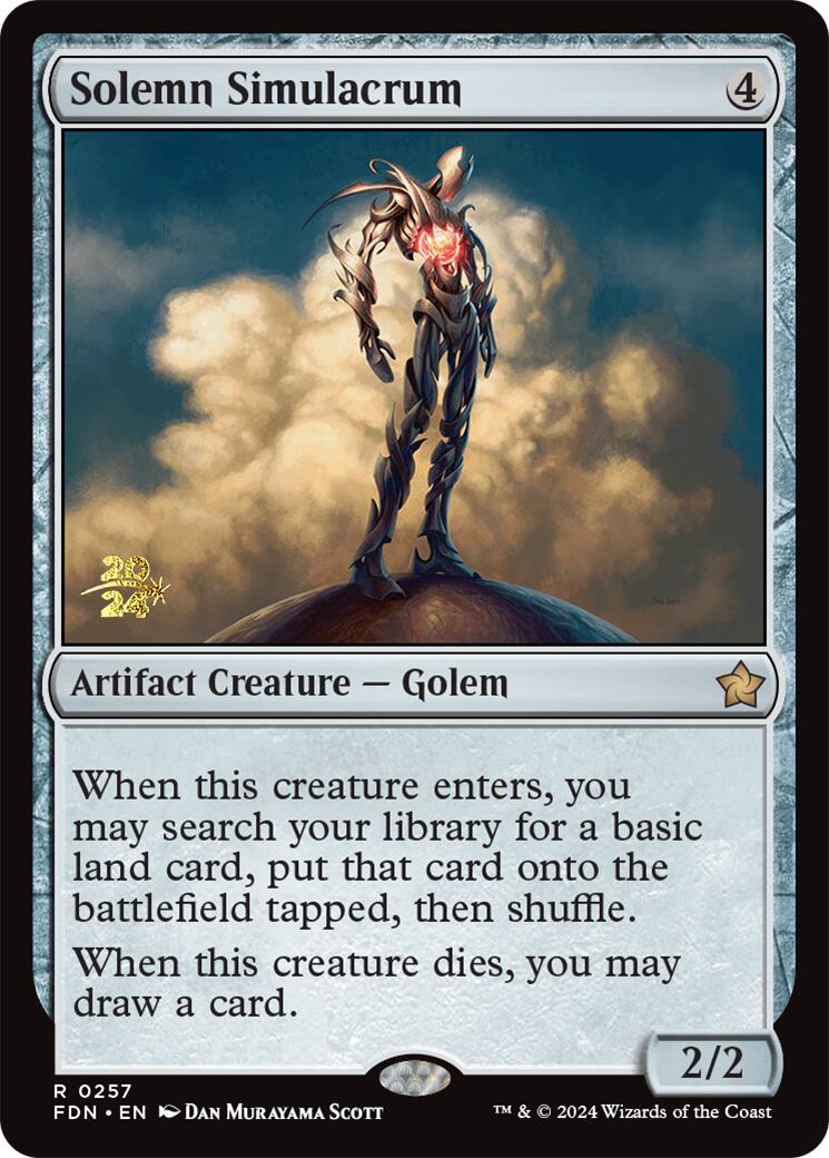 Solemn Simulacrum [Foundations Prerelease Promos] | Gaming Infinity