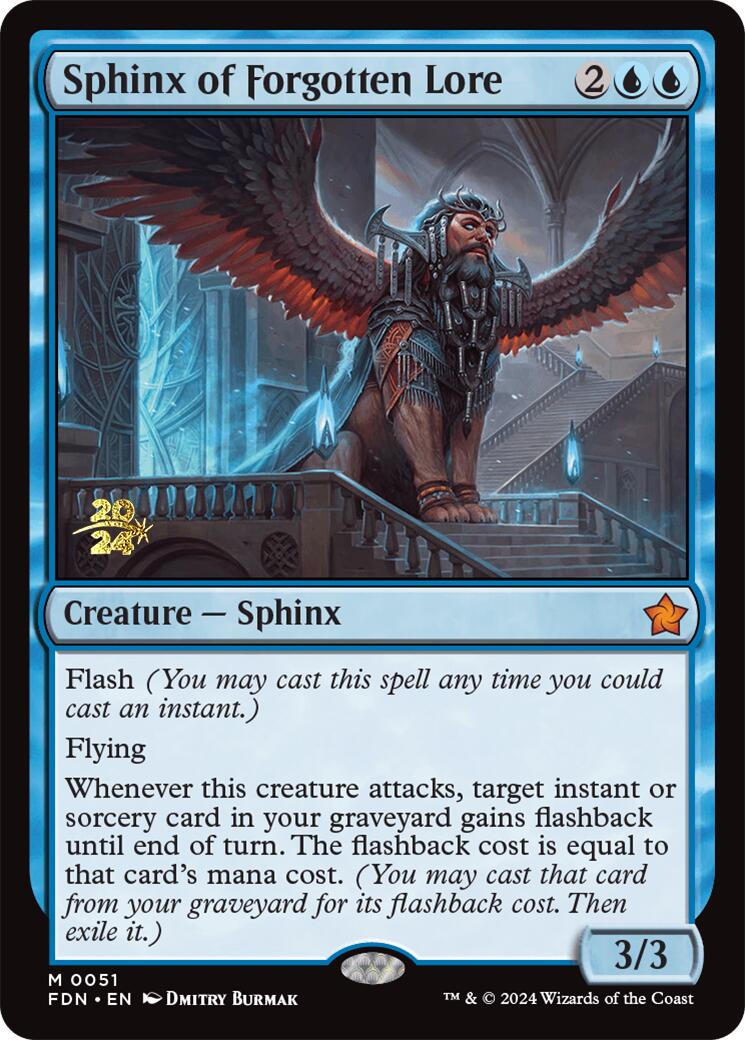 Sphinx of Forgotten Lore [Foundations Prerelease Promos] | Gaming Infinity