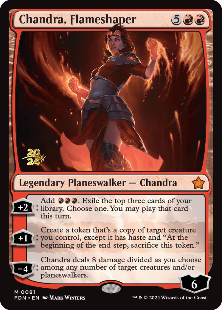 Chandra, Flameshaper [Foundations Prerelease Promos] | Gaming Infinity