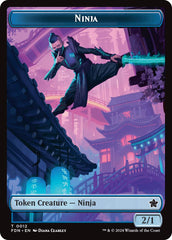 Emblem - Kaito, Cunning Infiltrator // Ninja Doubled-Sided Token [Foundations Tokens] | Gaming Infinity