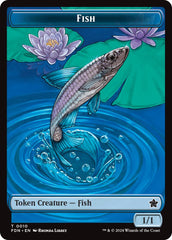 Faerie // Fish Doubled-Sided Token [Foundations Tokens] | Gaming Infinity