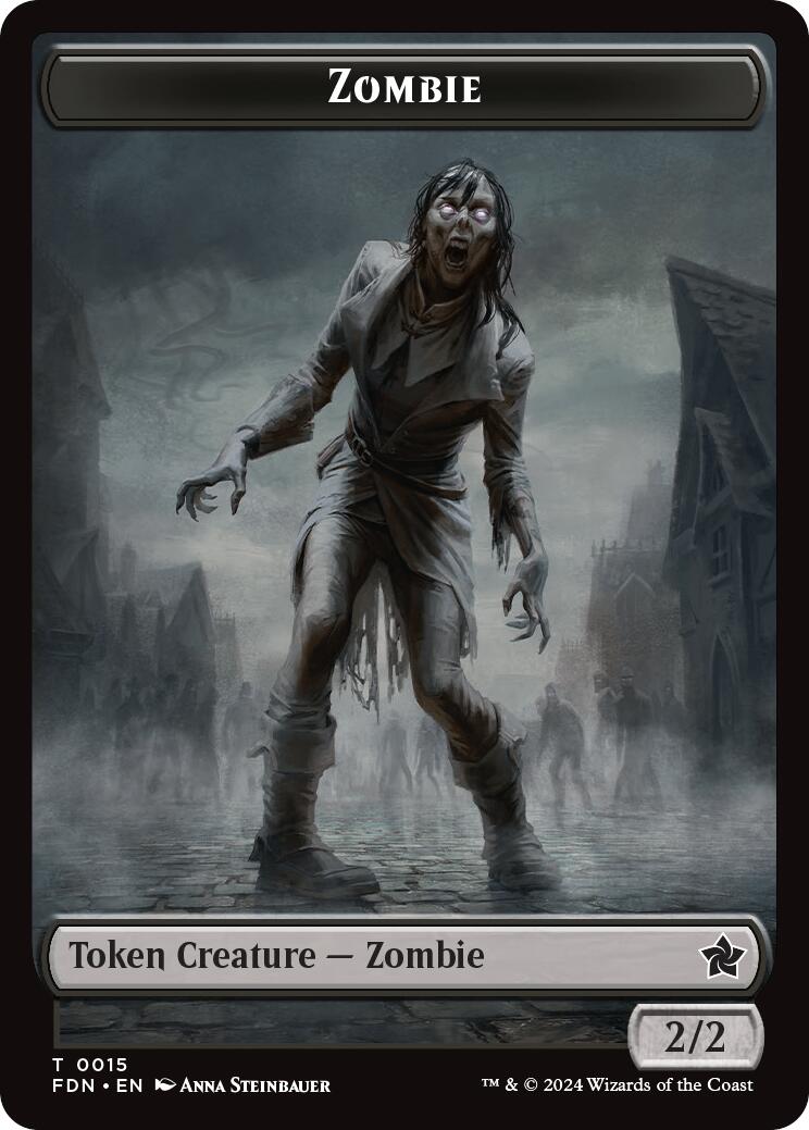 Zombie // Insect Doubled-Sided Token [Foundations Tokens] | Gaming Infinity