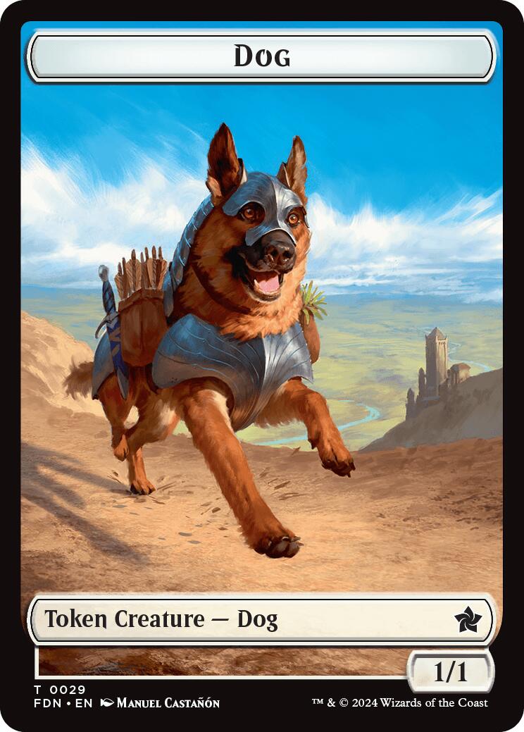 Dog // Beast (0033) Double-Sided Token [Foundations Tokens] | Gaming Infinity