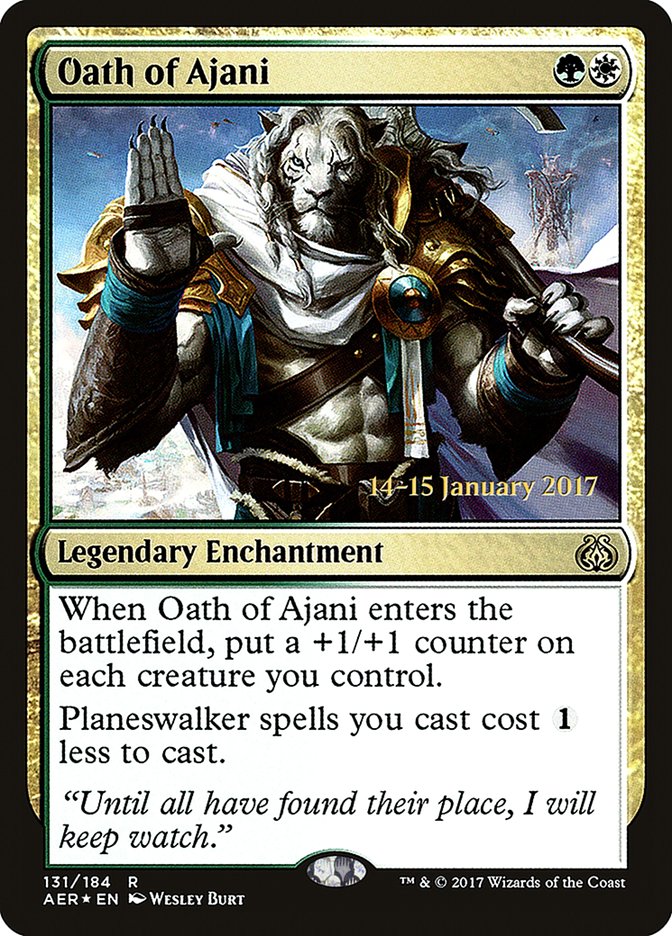 Oath of Ajani [Aether Revolt Prerelease Promos] | Gaming Infinity