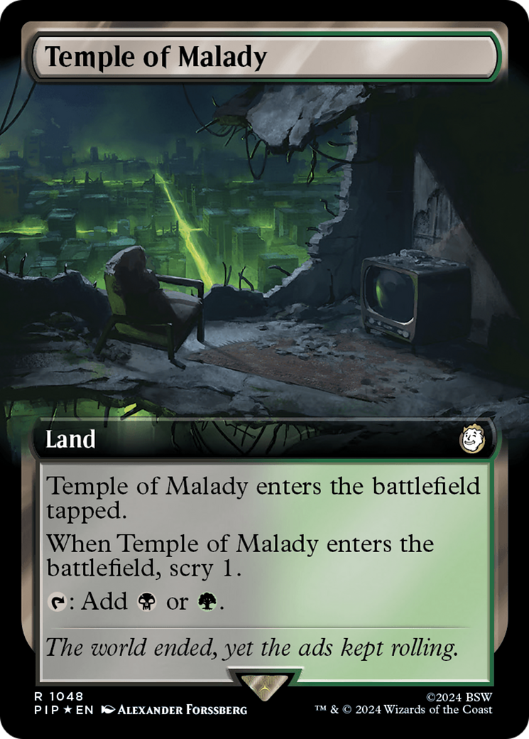 Temple of Malady (Extended Art) (Surge Foil) [Fallout] | Gaming Infinity